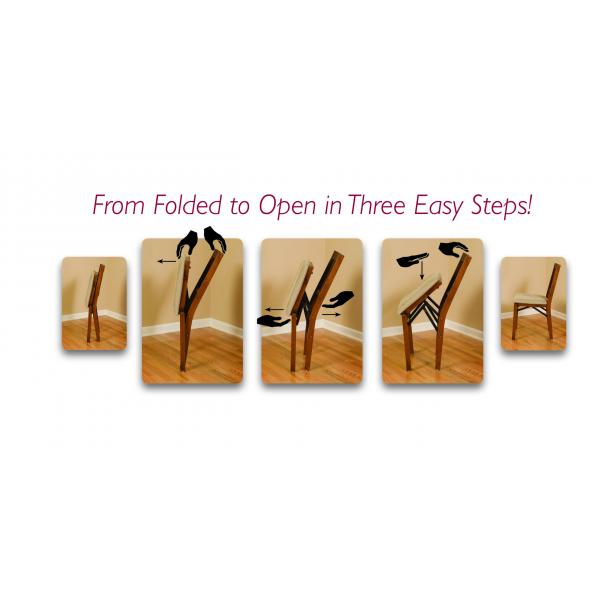 Model 357 Retro Upholstered Back Folding Chair