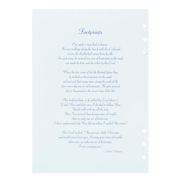 Footprints Series 6 Ring Register Book