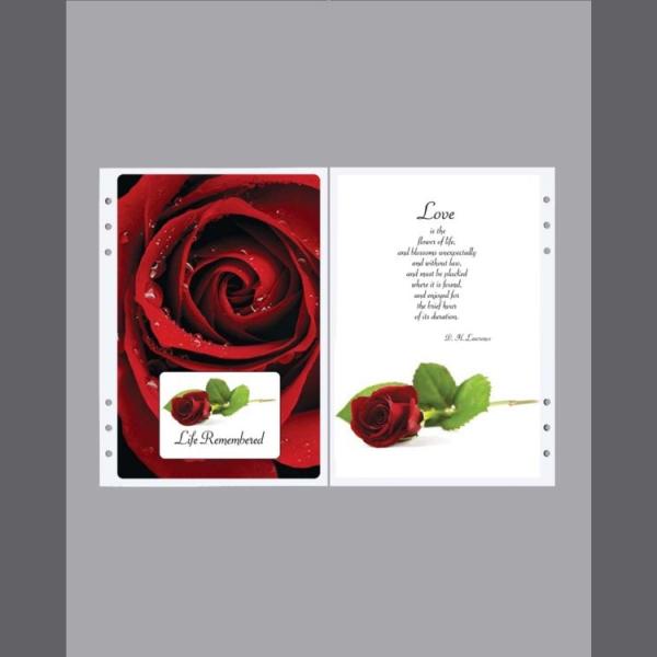 Regal Rose 6 Ring Register Book