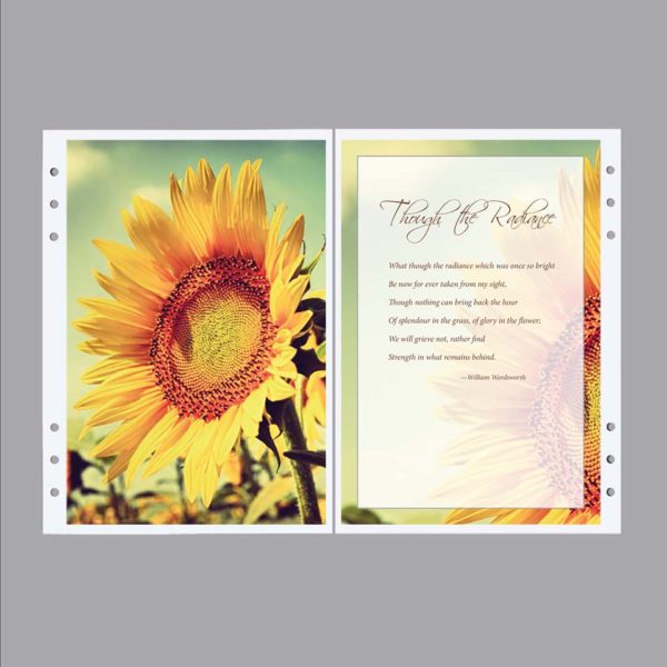 Sunflower 6 Ring Register Book