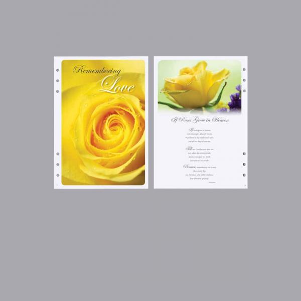 Yellow Rose 6 Ring Register Book