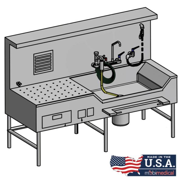 Wall Mount Embalming Station