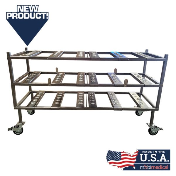 3 Tier Multi-Directional Loading Mortuary Roller Rack