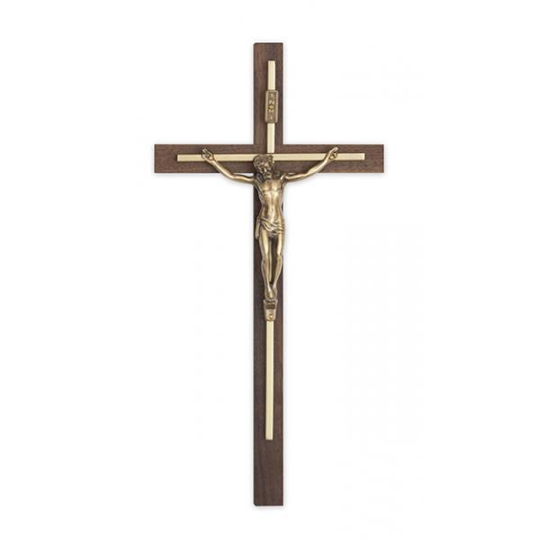 Slim Line Walnut Overlay Cross