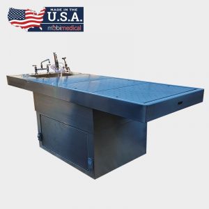 Adjustable Height Pedestal Autopsy Table