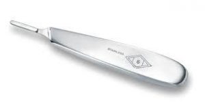 Stainless Steel Scalpel Handle with Comfort Grip