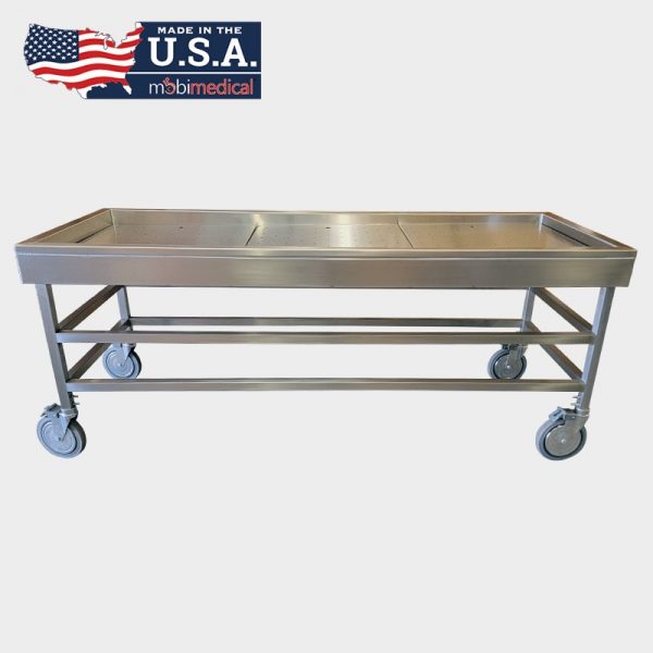 Embalming/ Operating Table With Perforated Washing Surface - Image 2