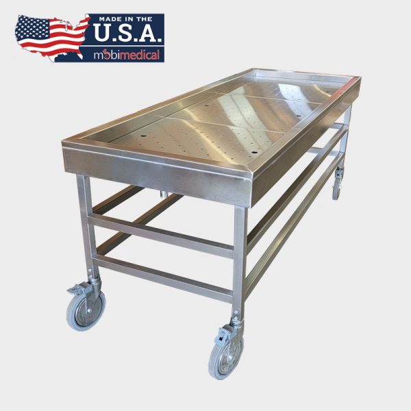 Embalming/ Operating Table With Perforated Washing Surface - Image 3