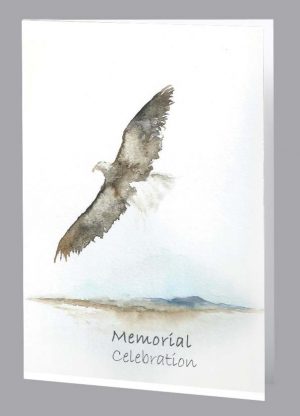 Eagle Soaring Memorial Celebration Card