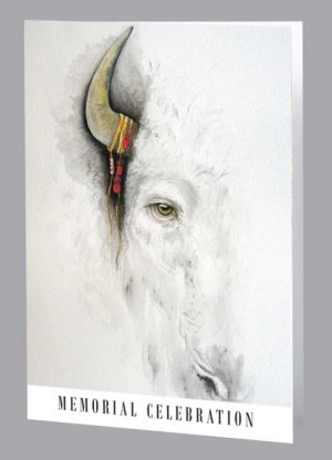 White Buffalo Calf Woman Memorial Celebration Card