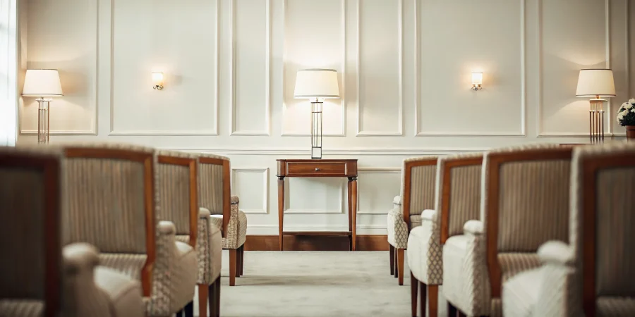 Coordinated funeral home chapel furniture