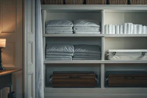 Organized funeral home supplies for a professional funeral home