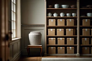 Organized wholesale funeral supplies inventory