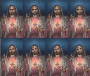 Sacred Heart of Jesus African Prayer Card