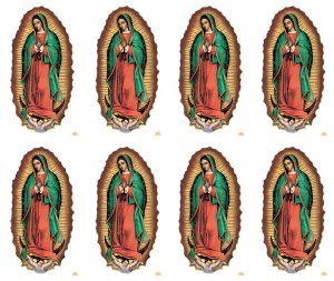 Our Lady of Guadalupe with White Background Prayer Card