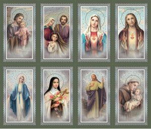 Caldo Assorted Saints Silver Foil Prayer Card