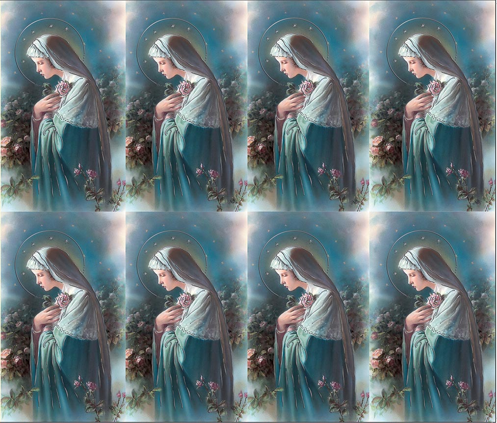 Mystical Rose Caldo Silver Prayer Card