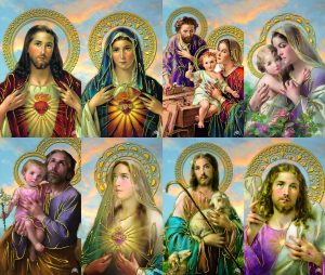 Saints Assorted Gold Foil Prayer Card
