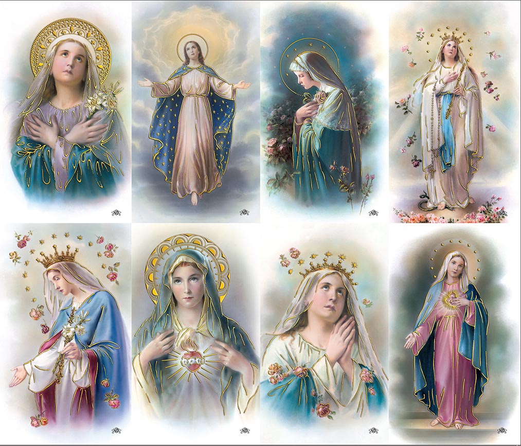 Caldo Gold Assorted Mary Prayer Card