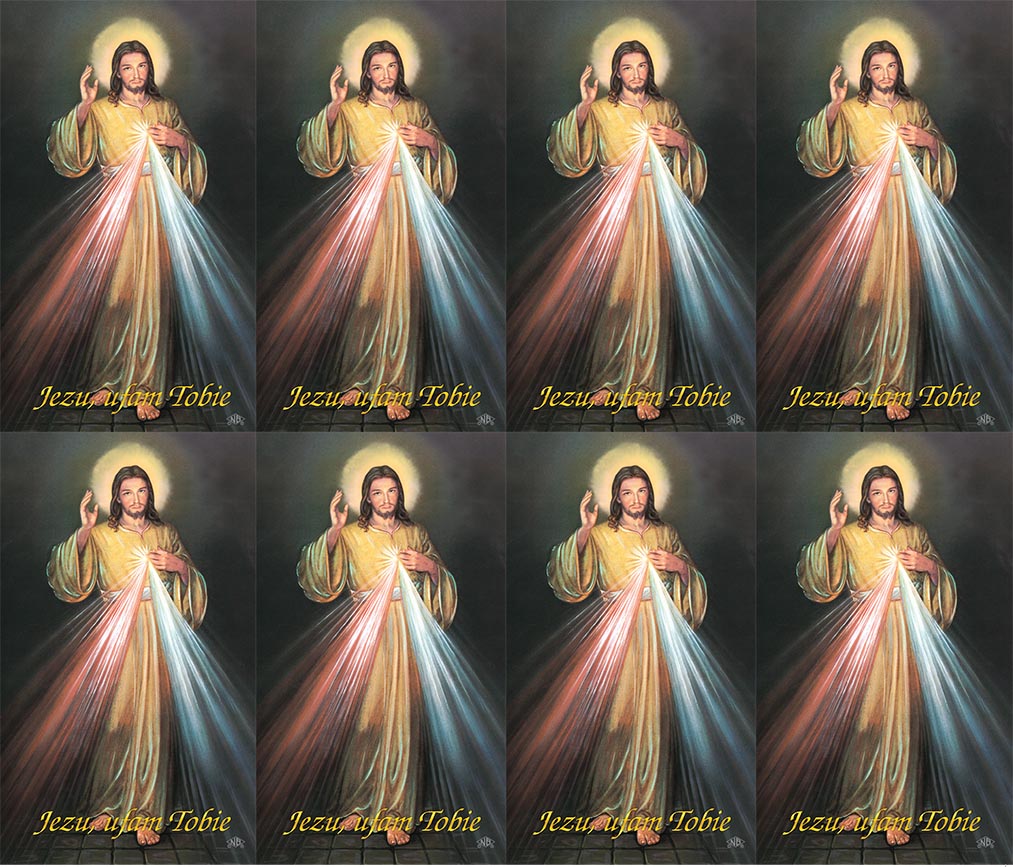Divine Mercy Polish Prayer Card