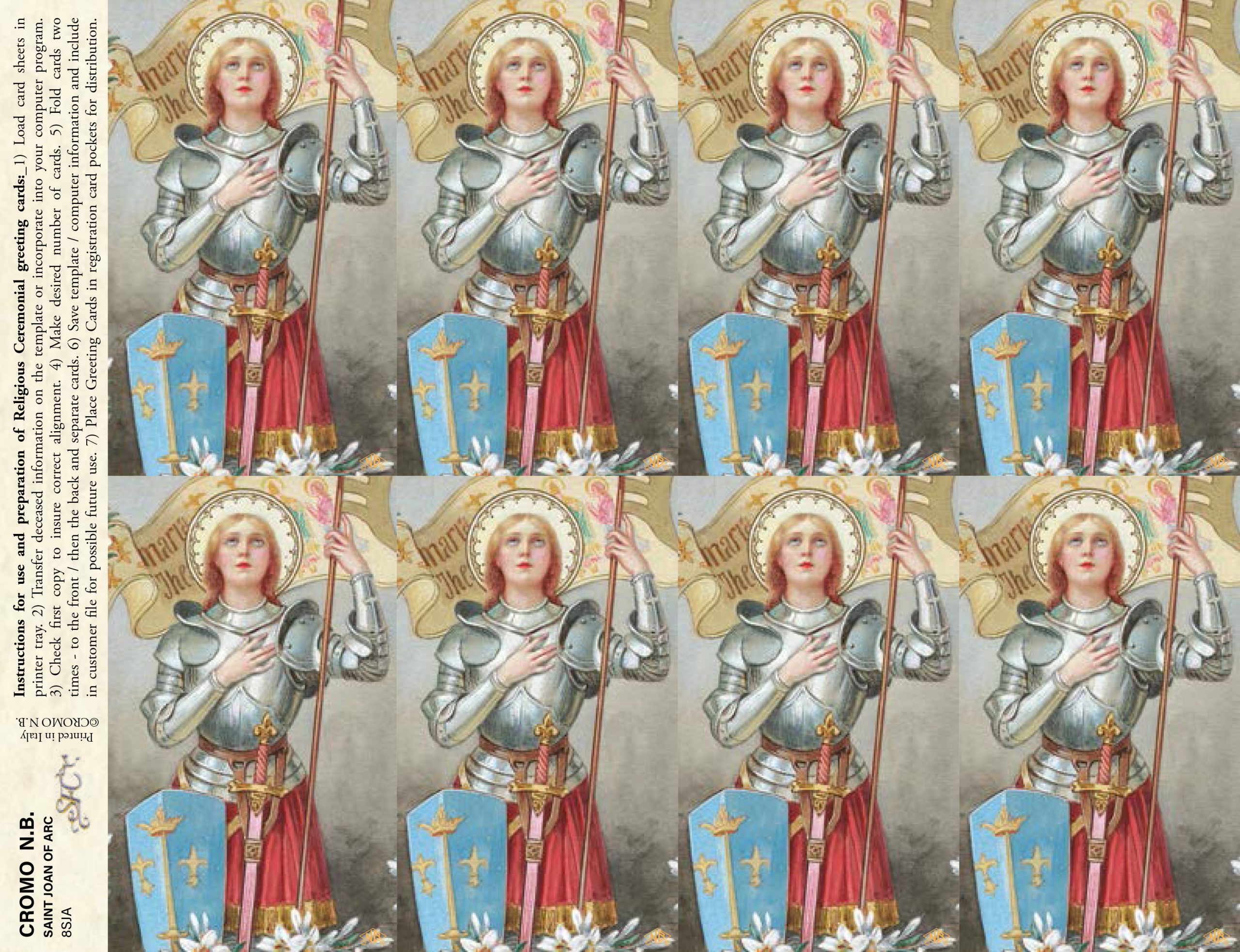 Saint Joan of Arc Prayer Card