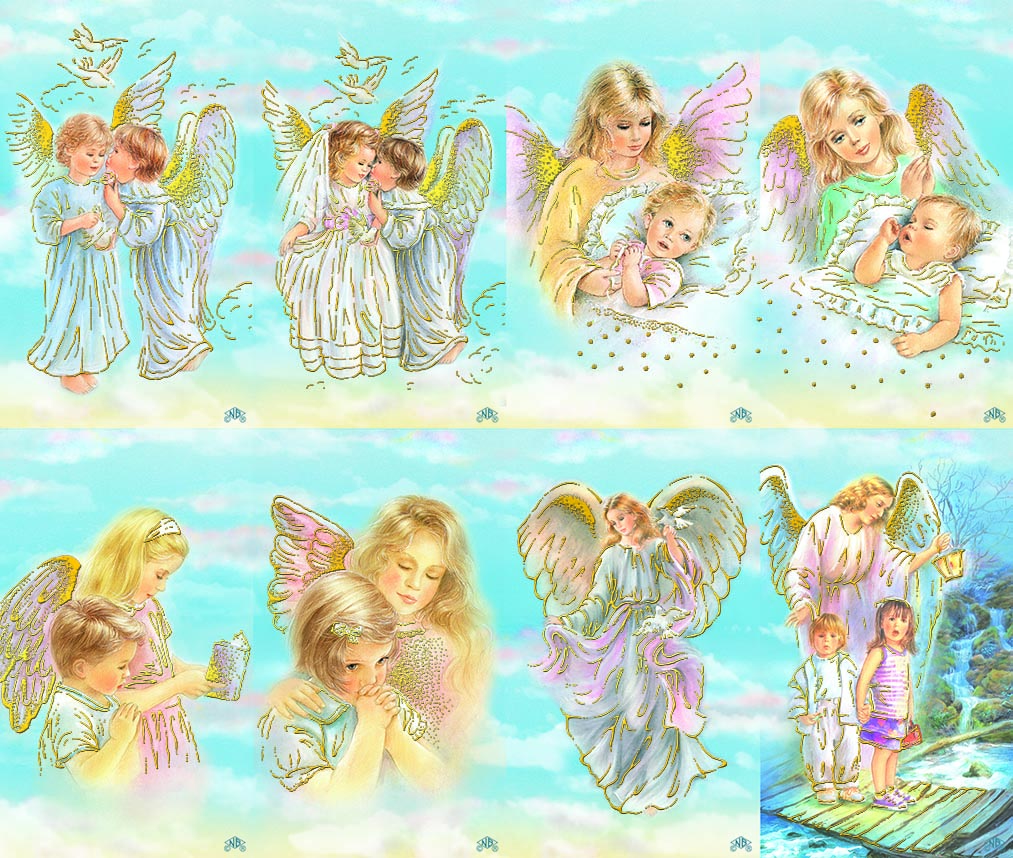 Assorted Angels Gold Foil Prayer Card