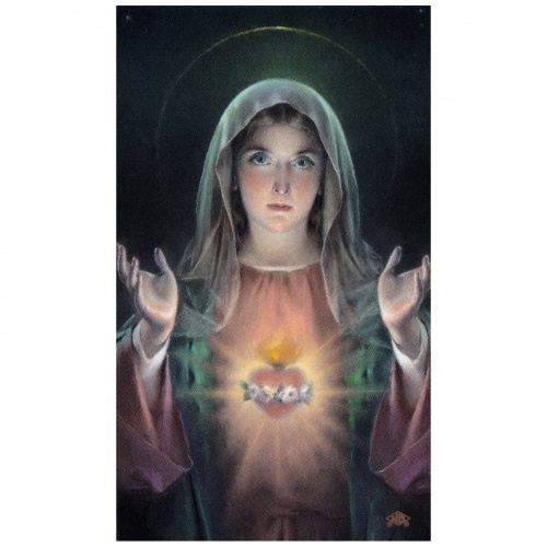 Sacred Hearts Jesus & Mary Prayer Card - Image 2