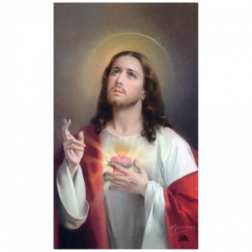 Sacred Heart Of Jesus Prayer Card - Image 2