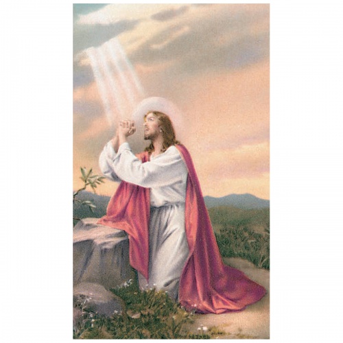 Jesus Praying In The Garden Of Gethsemane Prayer Card - Image 2