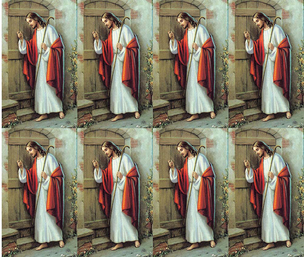 Jesus Knocking Prayer Card