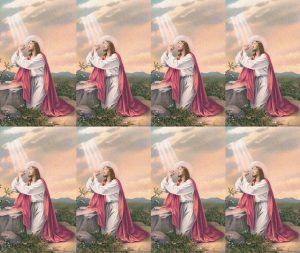 Jesus Praying In The Garden Of Gethsemane Prayer Card