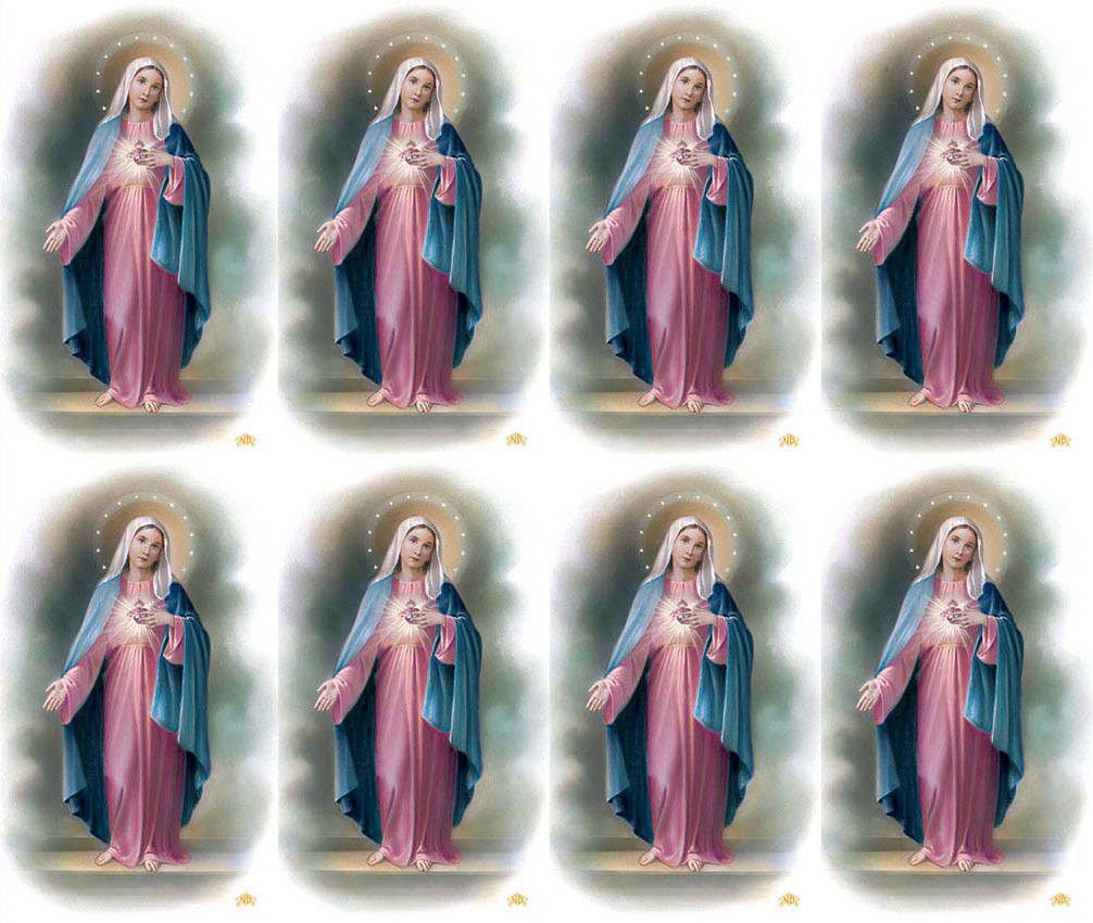 Immaculate Heart Of Mary Prayer Card