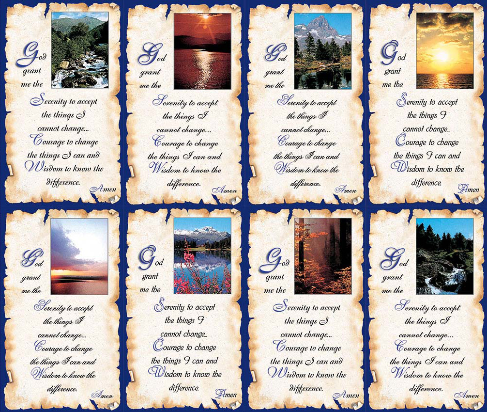 Serenity Prayer Card