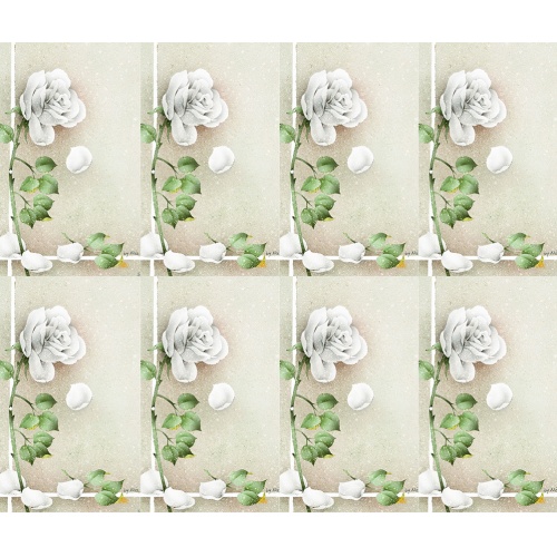 White Rose Prayer Card