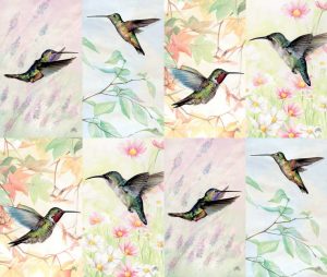 Wings Humming Bird Prayer Card