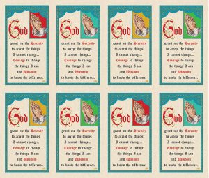 God Serenity Prayer Card