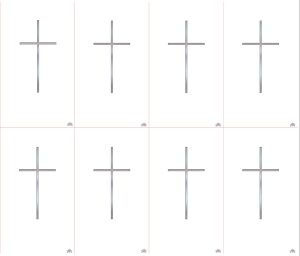 Cross Silver Foil Prayer Card