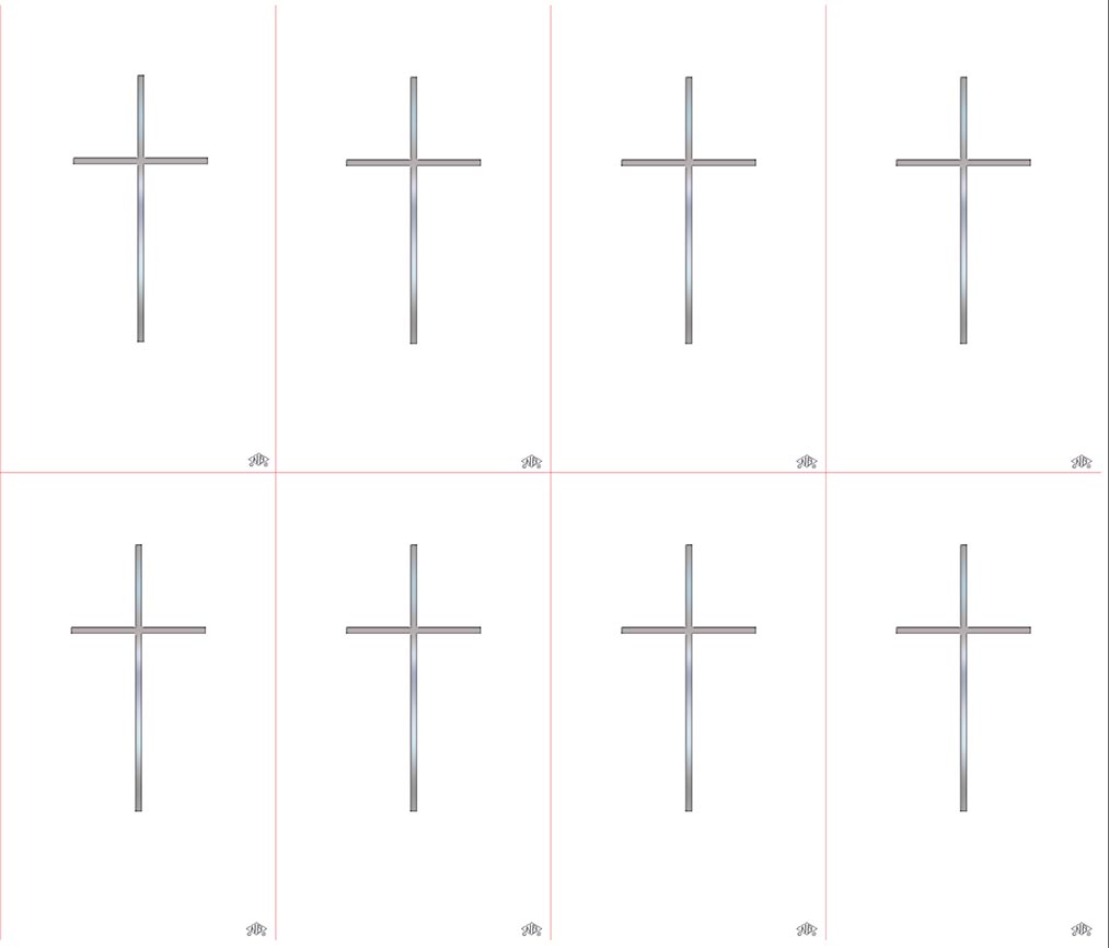 Cross Silver Foil Prayer Card
