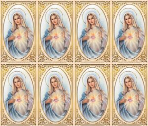 Immaculate Heart Of Mary Prayer Card