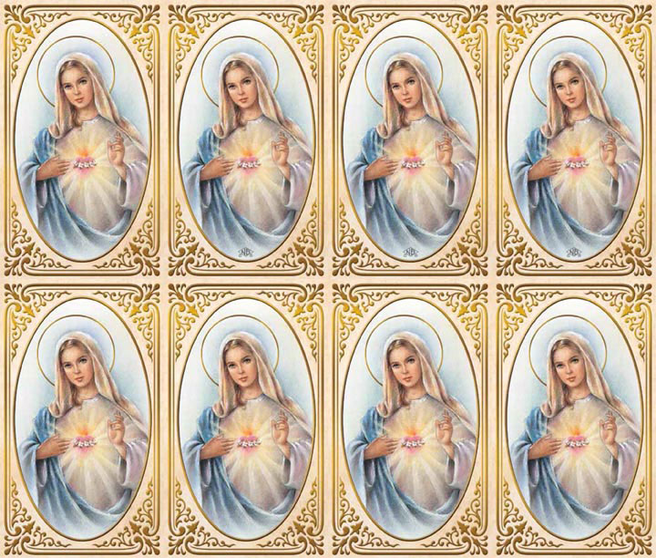 Immaculate Heart Of Mary Prayer Card
